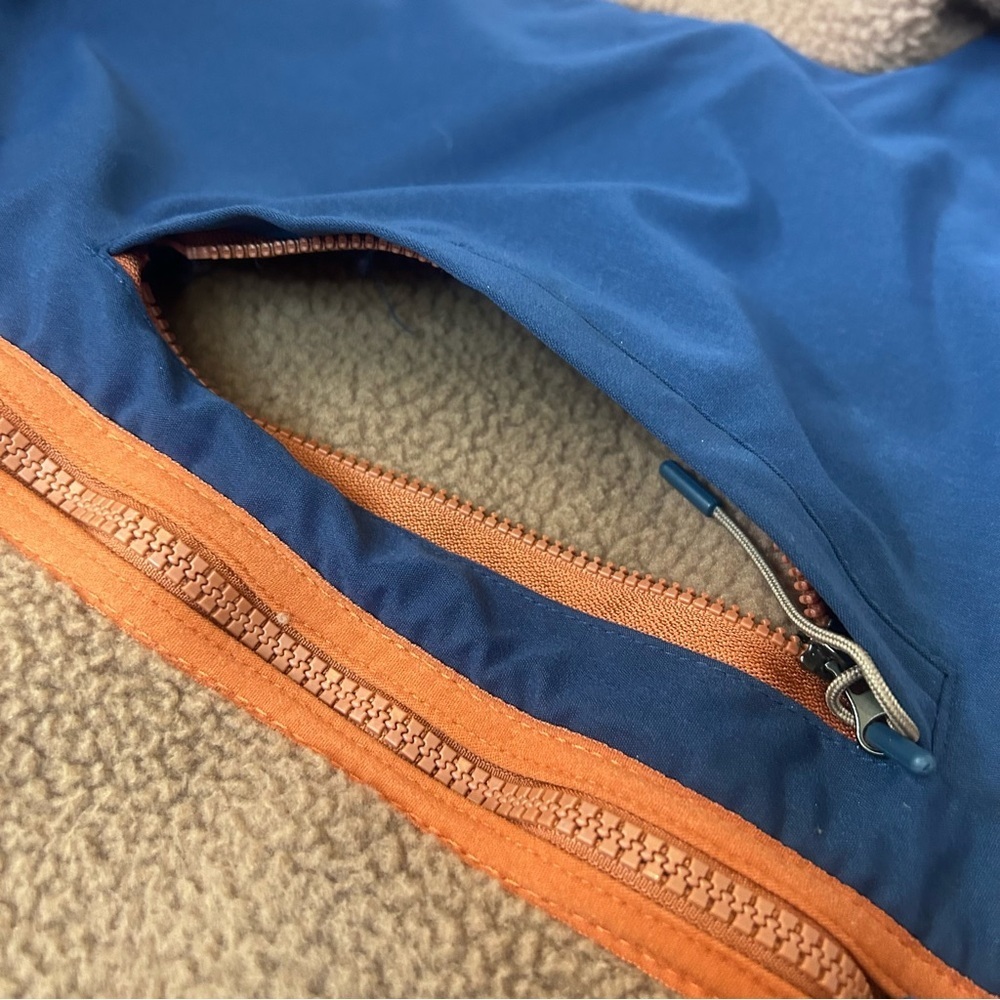 Mountain & Isles Half Zip Heavy Fleece Hooded Jacket Spice Southwest Baja Med - Picture 7 of 13